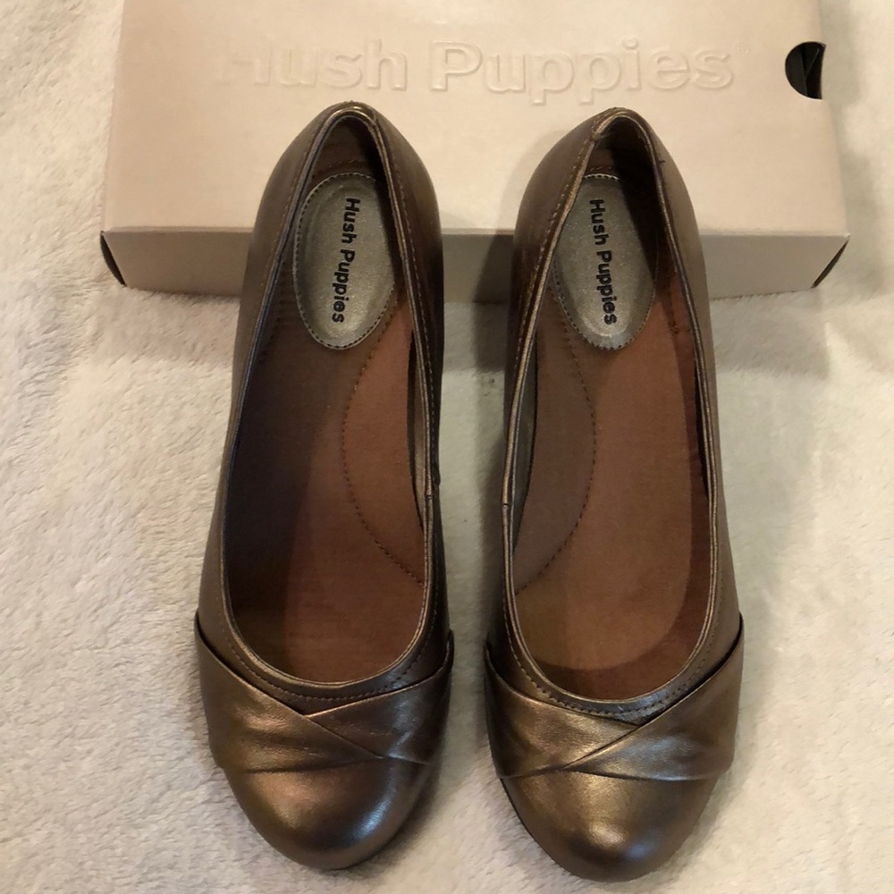 Ballet style shoes Hush Puppies 8 Bronze